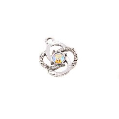 XT0104  Украшение пришивное ЦВЕТОК 18 мм (1 место 1000шт.) никель