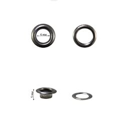 E#400 Люверс 6 мм, черный никель