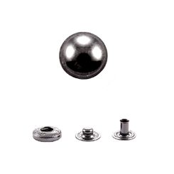 QA4227+486 Кнопка пружинный контакт  15 мм (1шт. из 4 частей) черный никель
