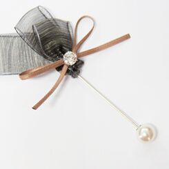 XZ0304 Брошь-игла ЦВЕТОК 70 мм (1 место 1000шт.) никель