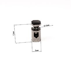 3575 Фиксатор 12х8 мм, черный никель