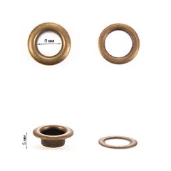 E#400 Люверс 6 мм, антик