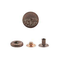 QA1260+486 Кнопка пружинный контакт  15 мм (1 место 4 упак. по 1000шт.) медь