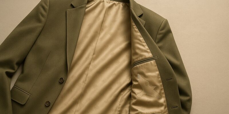 У фирменной подкладки логотип работает на бренд