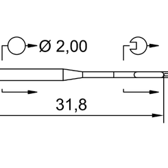 Игла 135x1 SES (1x100)
