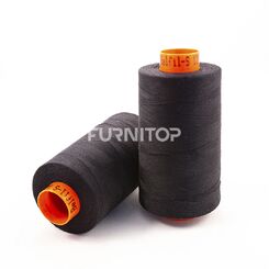 Нитки штапельные Белфил № 120, 27 текс, ПЭ, 5000 м, черные, Amann