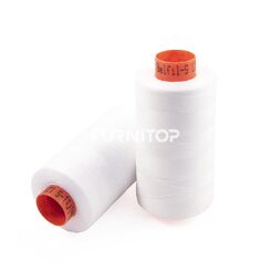 Нитки штапельные Белфил № 120, 27 текс, ПЭ, 5000 м, белые, Amann