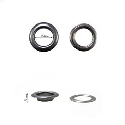E#25*15 Люверс 15 мм, черный никель