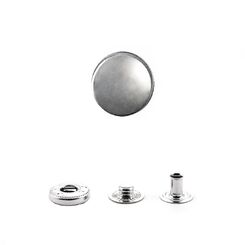 QВ 0003+486 Кнопка пружинный контакт 12,5 мм, зеркальный никель