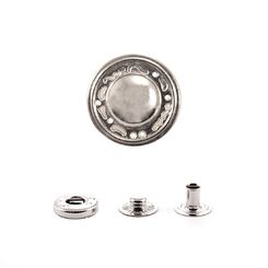 XQX3538+486 Кнопка пружинный контакт  20 мм (1шт. из 4 частей) никель
