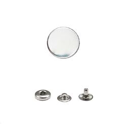 B-10 мм+655 Кнопка пружинный контакт 10 мм, зеркальный никель