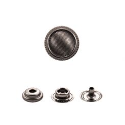 XQX9656K32+406 Кнопка кольцевой контакт  15 мм (1шт. из 4 частей) черный никель