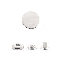 ASB27L+484 Кнопка пружинный контакт 17 мм, зеркальный никель