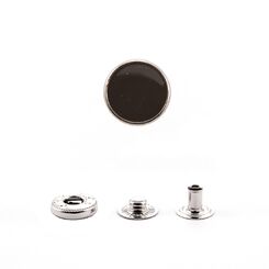 12LHK0234+486  Кнопка пружинный контакт  12,5 мм (1шт. из 4 частей) никель