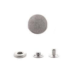 ASB24L+486  Кнопка пружинный контакт 15 мм (1шт. из 4 частей) матовый никель