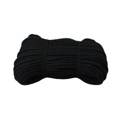 YB008-02-5C6 Шнур хлопковый, ширина 8 мм, (1х50) цвет черный