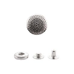 SSBЕ17L+484 Кнопка пружинный контакт 17 мм (1шт. из 4 частей) никель