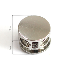 AS10815025 Фиксатор для шнура двухдырочный, металлический, отв. 4 мм, 15×11 (1 место 1 деталь) никель  