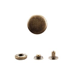 SSB20L+486 Кнопка пружинный контакт 12,5 мм (1шт. из 4 частей) антик