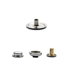 INSB24L+SPSS501 Кнопка потайная кольцевой контакт 14 мм (1шт. из 4 частей) никель