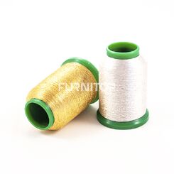 Нитки Изамет 50, 1000 м, серебро, золото