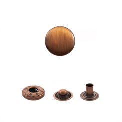 QA0001+486 Кнопка пружинный контакт  14 мм (1шт. из 4 частей) медь