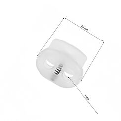 27002 СМ Фиксатор 20х12 мм, пластмассовый прозрачный