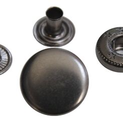 SSB24L+SS484 Кнопка пружинный контакт 15 мм (1шт. из 4 частей) черный никель