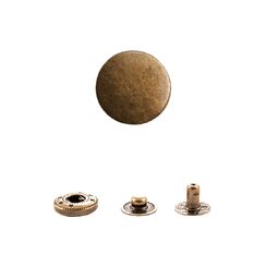 ASB24L+486  Кнопка пружинный контакт  15 мм (1шт. из 4 частей) антик