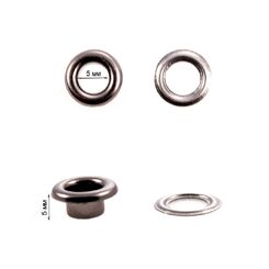 E#300 Люверс 5 мм, черный никель