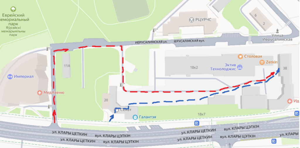 Схема проезда к отделу по работе с клиентами FURNITOP